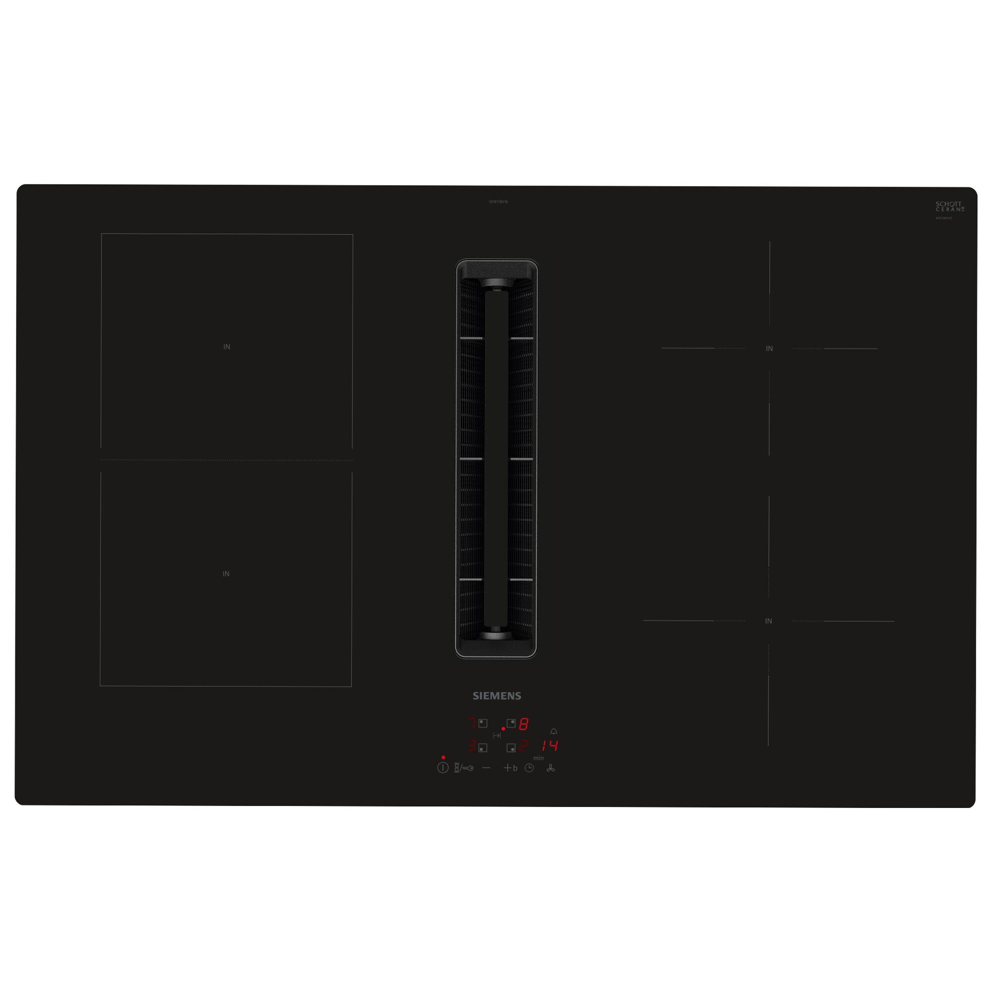 Ed811bs16e Iq300 Induktionskogeplade Med Integreret Emhætte 80 Cm