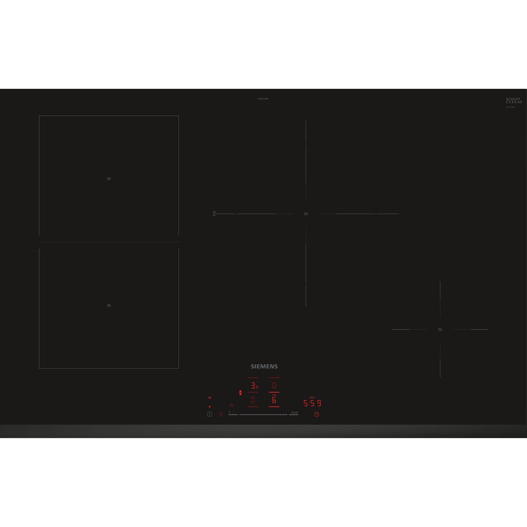 Ed851hsb1e Iq500 Induktionskogeplade  Sort