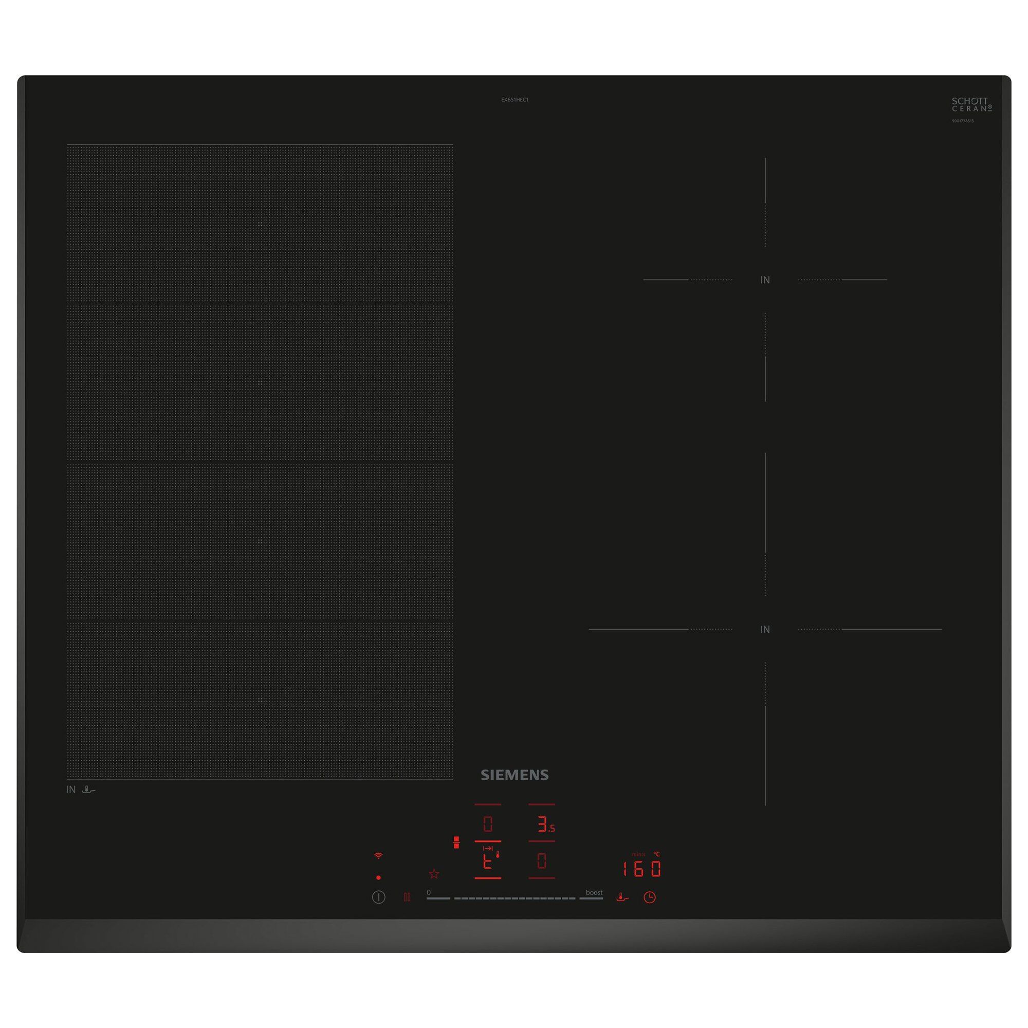 Ex651hec1e Iq700 Induktionskogeplade  Sort