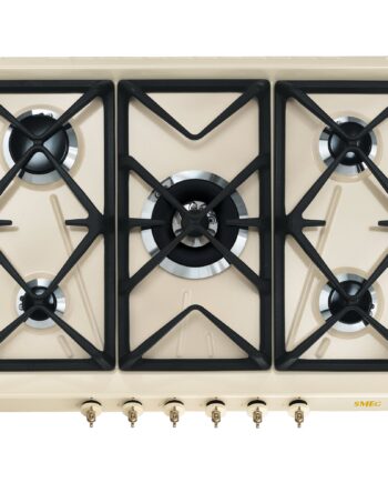 70 Cm Gaskogeplade Med Frontbetjening Creme
