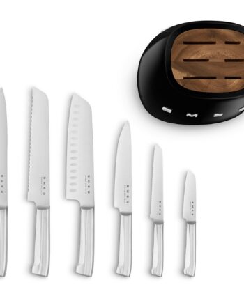 Knivblok Med Knive   Stk  Sort