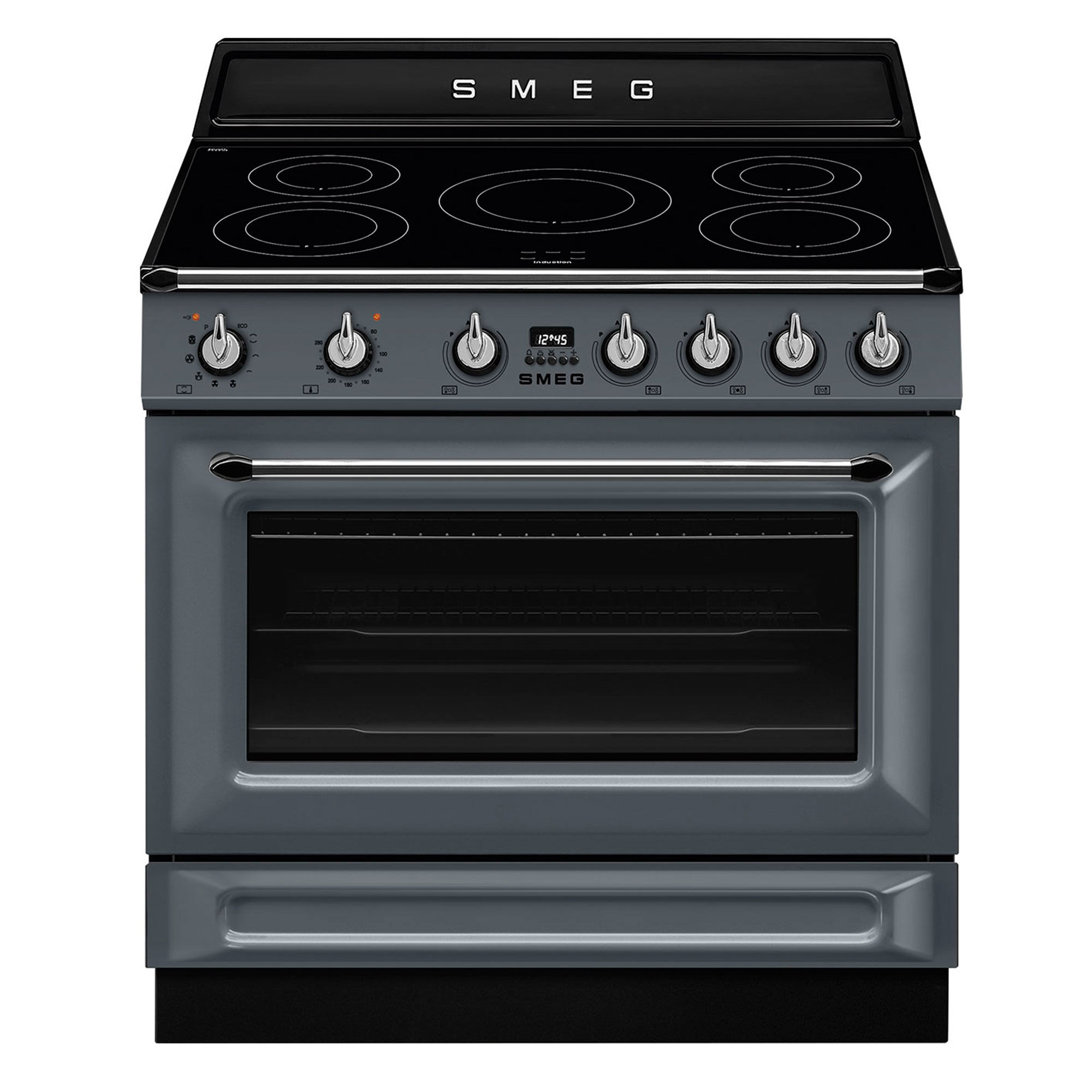 Smeg Tr90ipgr Victoria Induktionskomfur Med Pyrolyse 90 Cm Grå