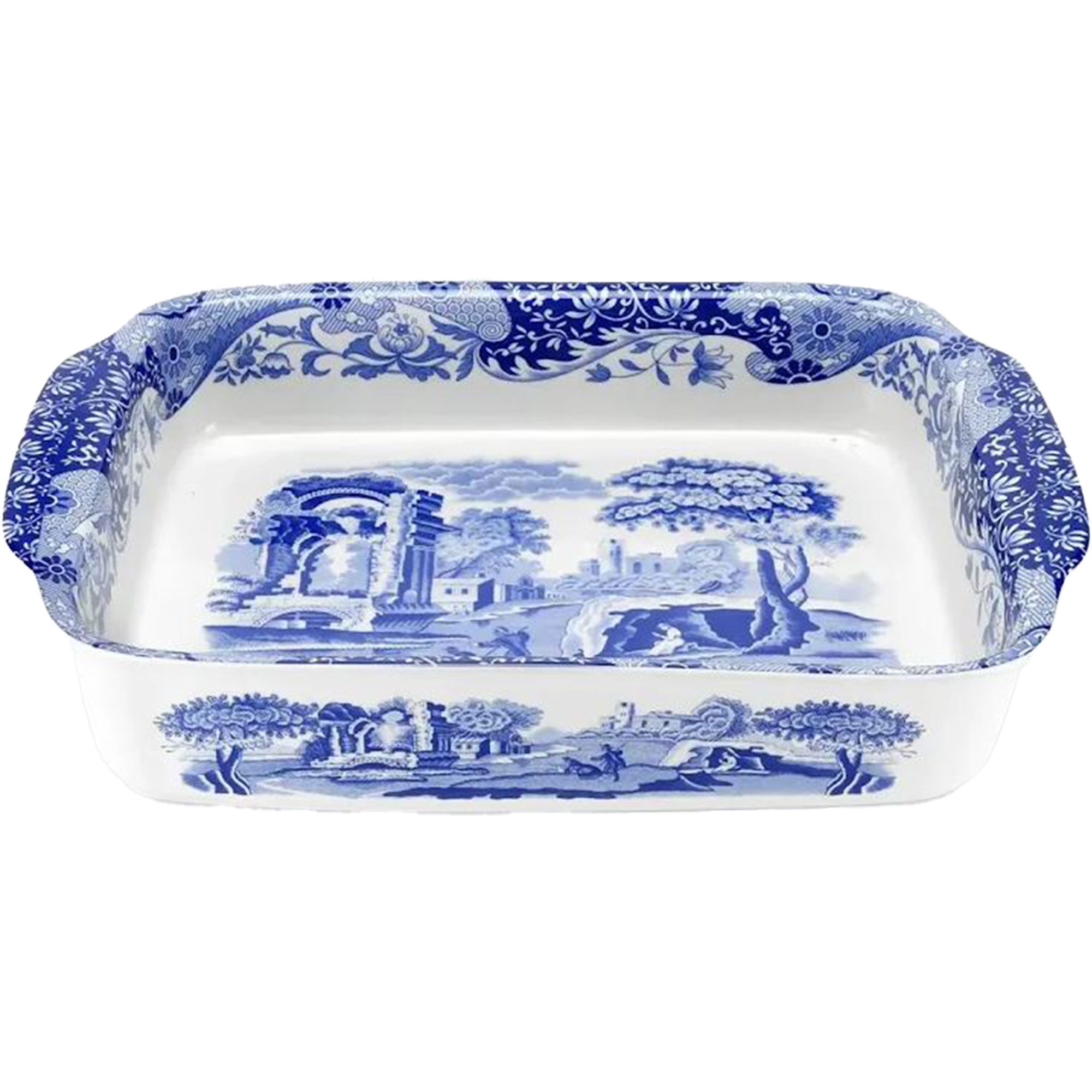 Spode Blue Italian Ovnfast Fad  Rektangulært