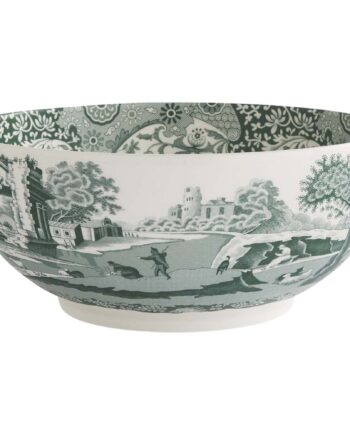 Heritage Green Italian Serveringsskål 27   Cm  Grøn Hvid