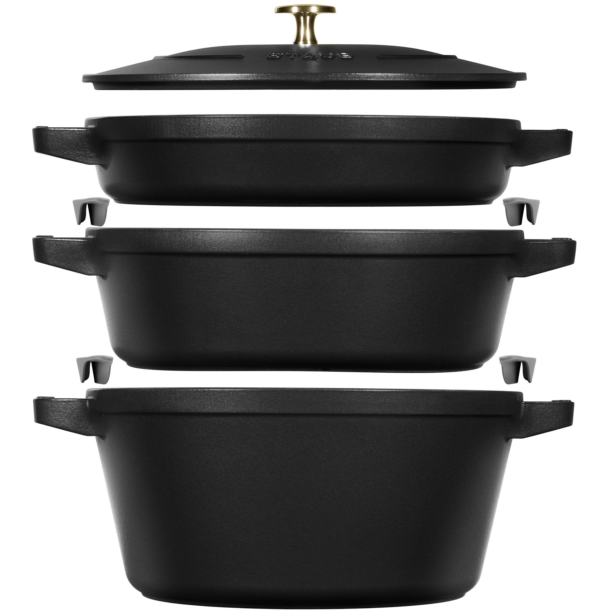 Gryde   Kasserollesæt 24 Cm  Sort