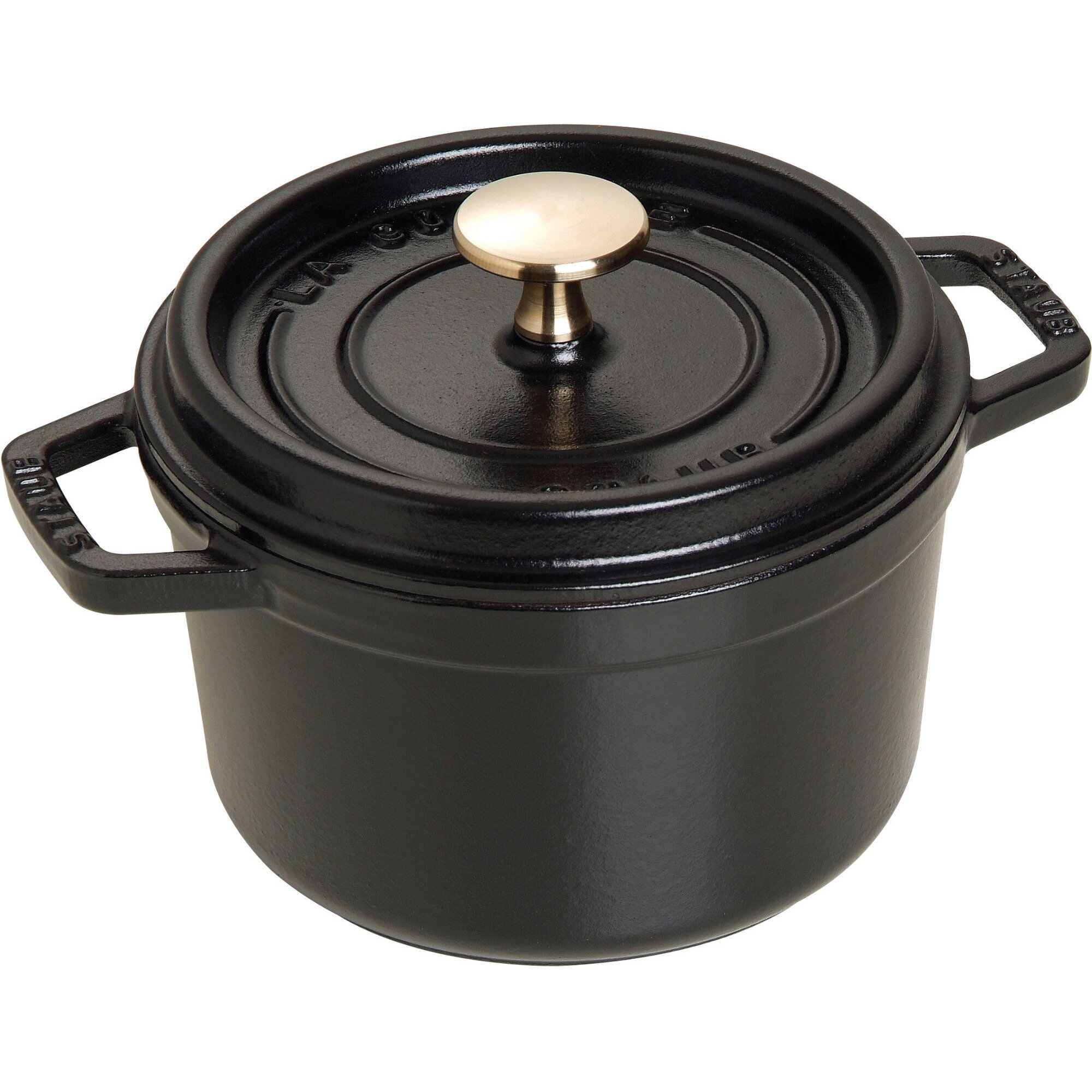 La Cocotte Rund Cocotte 16cm      Liter  Sort