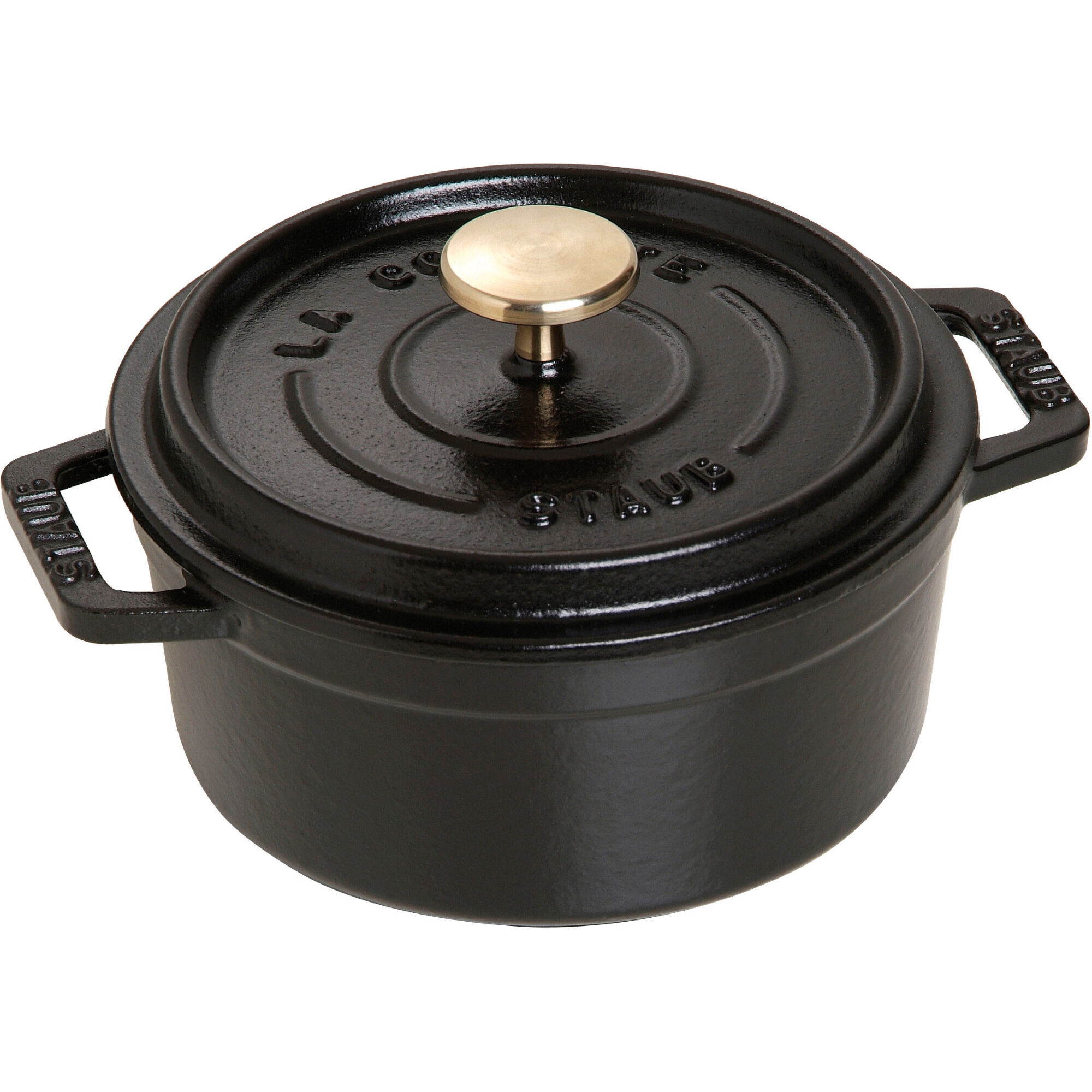 Staub La Cocotte Rund Cocotte 12cm Liter Sort