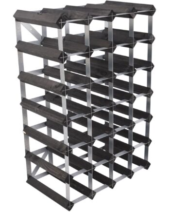 Traditional Wine Rack Vinreol Saml-selv Sort 30 Flasker