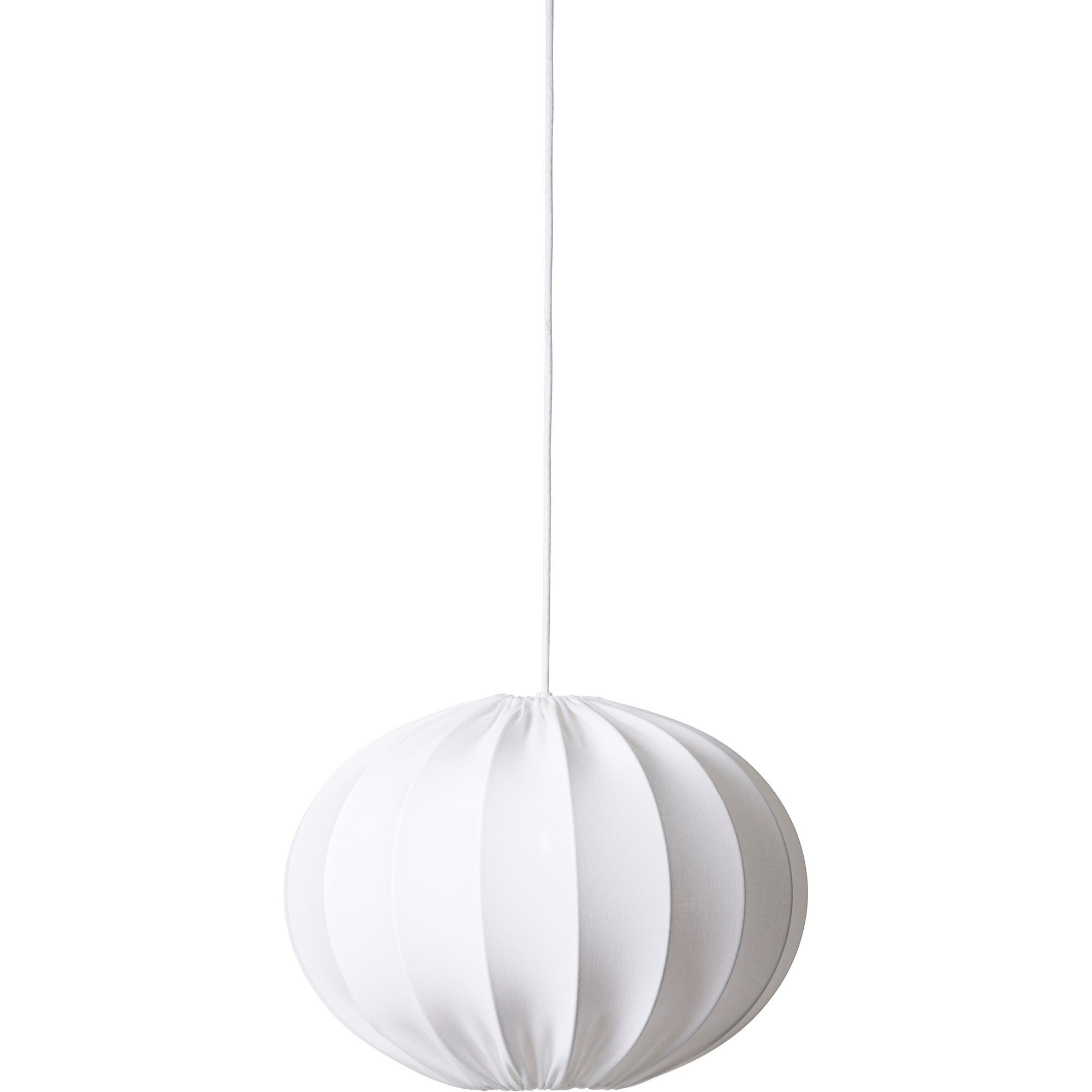 Loftslampe  Oval Kugle  40 Cm  Hvid