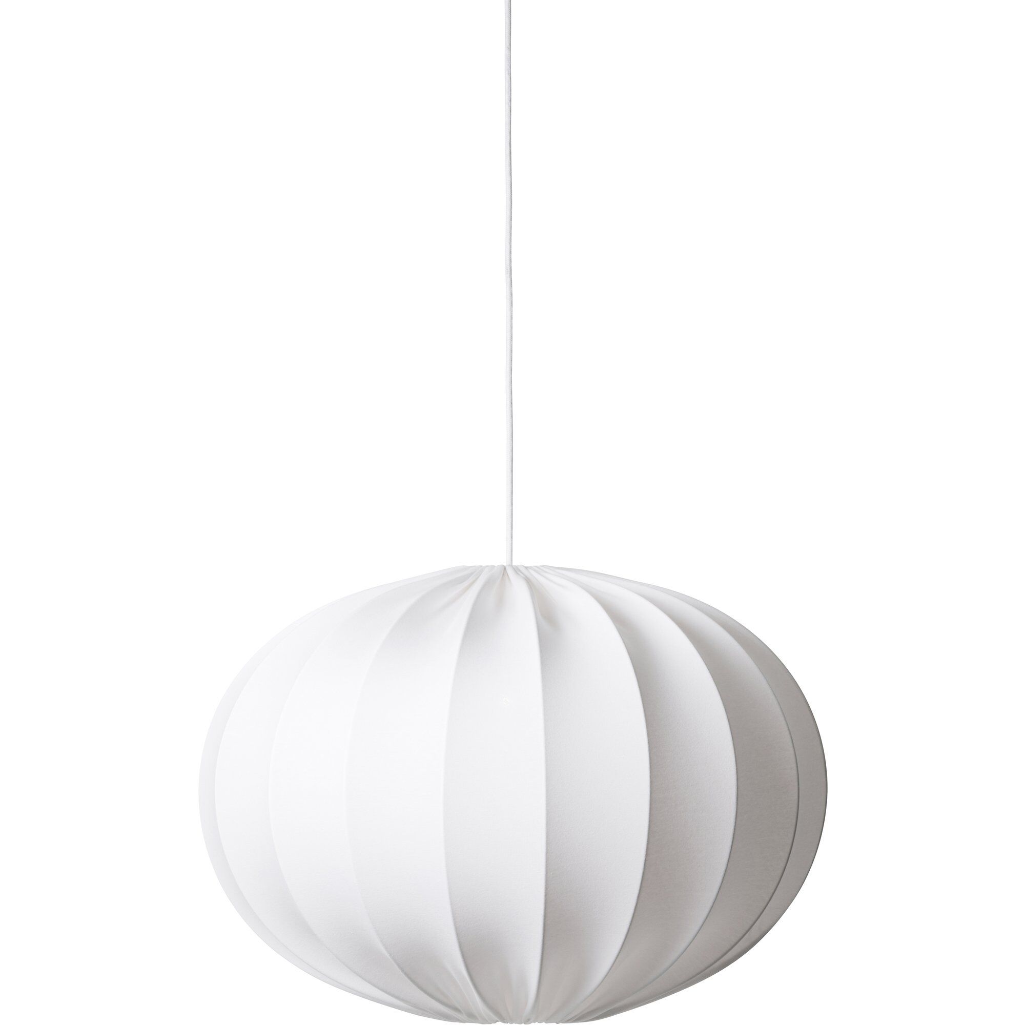 Loftslampe  Oval Kugle  65 Cm  Hvid