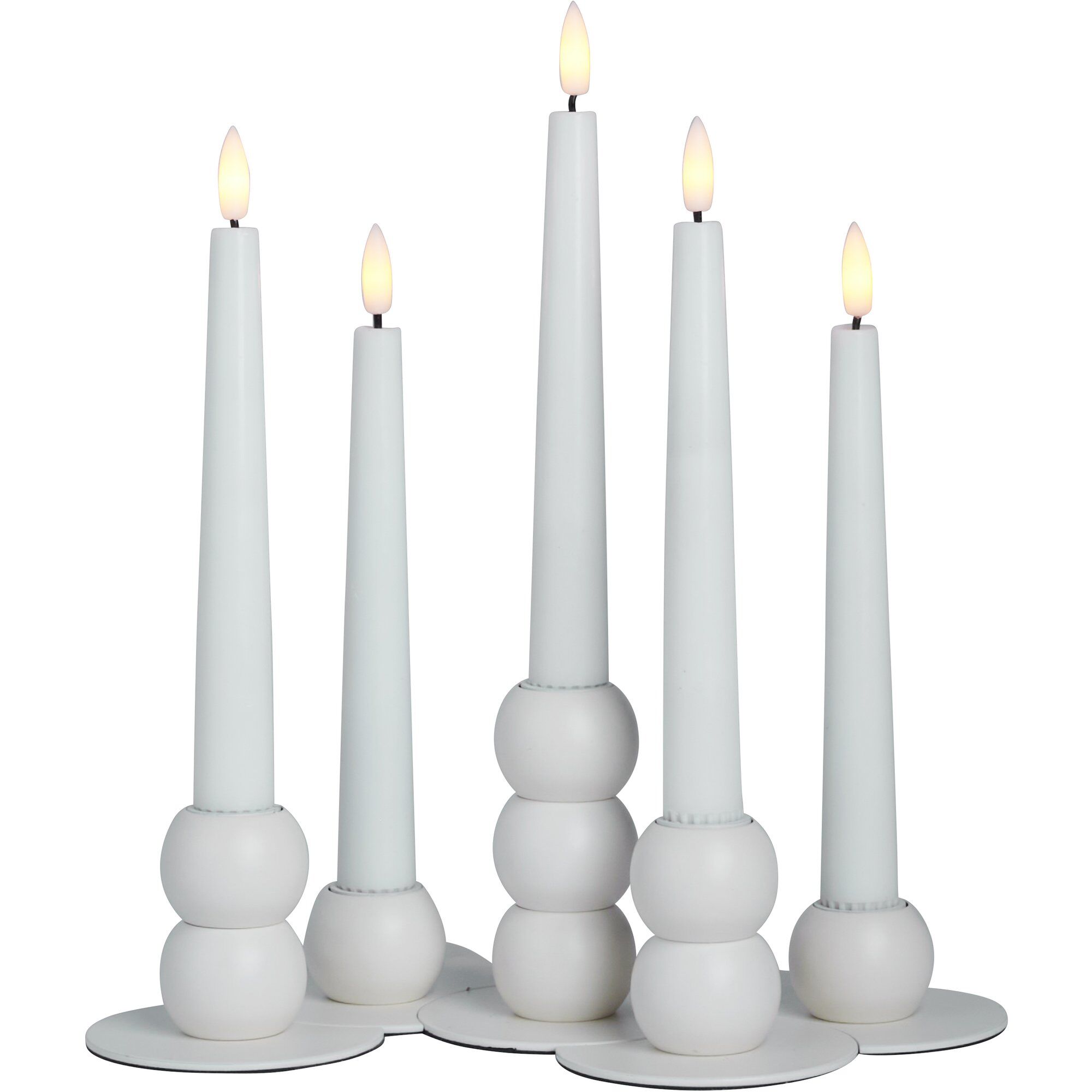 Lykke Led Adventsstage  Hvid