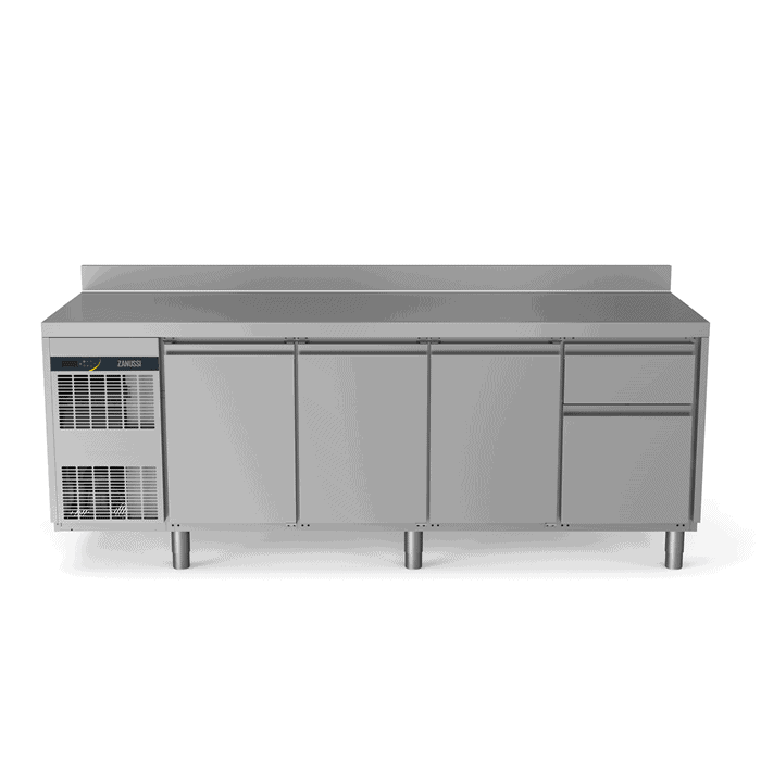 Zanussi Kølebord 590l Med Bagkant Låger 2x Skuffer
