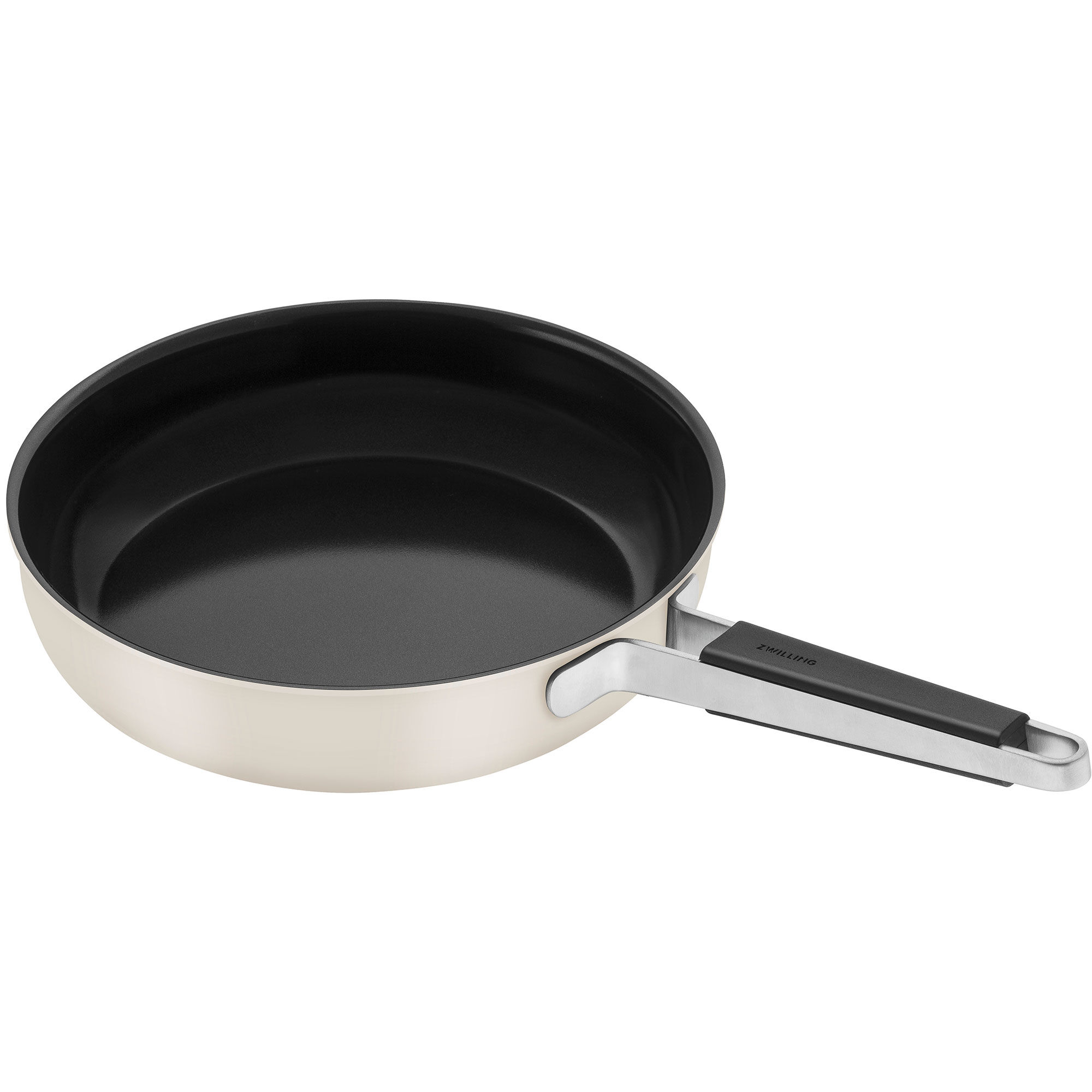 Pure Stegepande 28 Cm  Rustfrit Stål  Elfenbenshvid