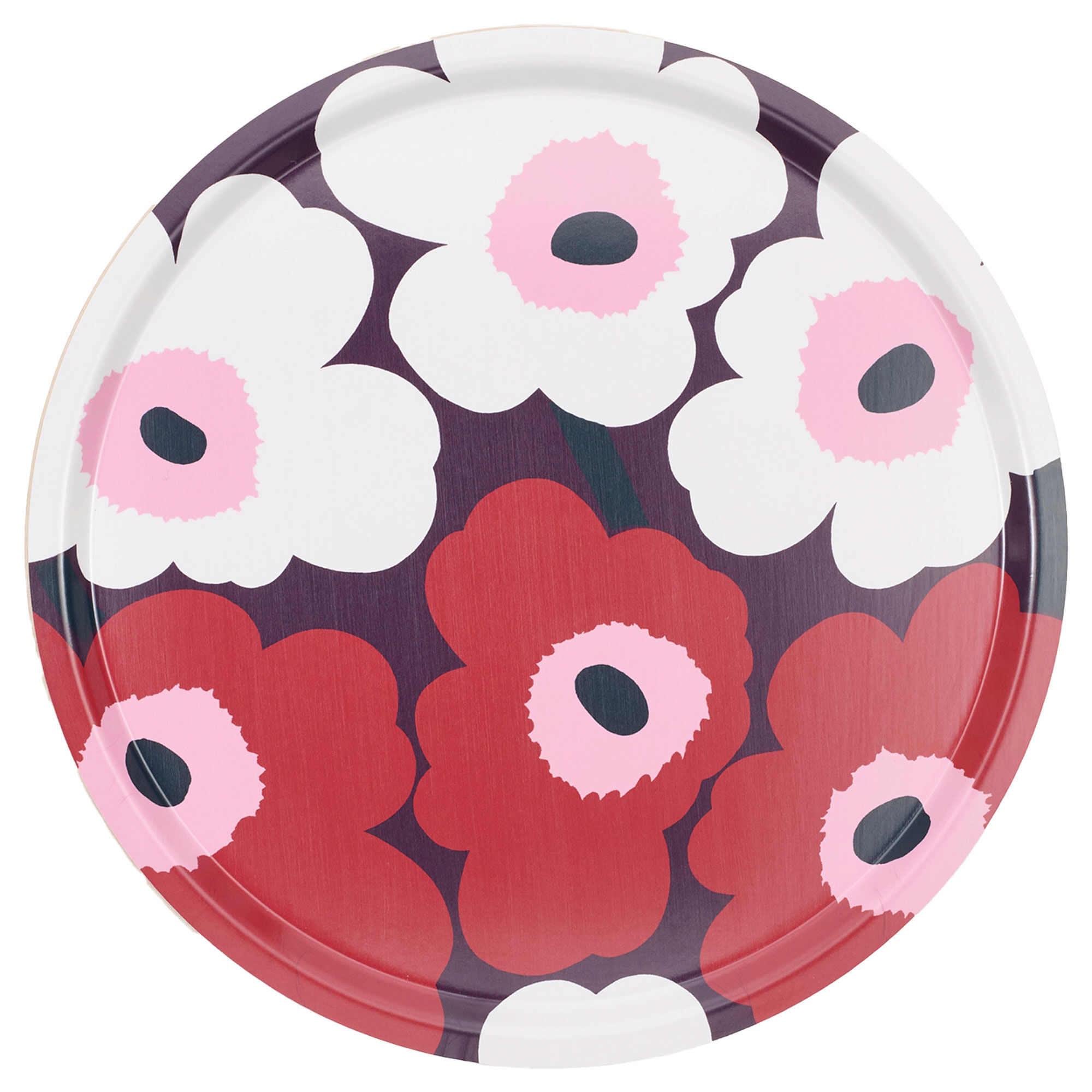 Marimekko Unikko Bakke 46 Cm  Rød Hvid Lilla